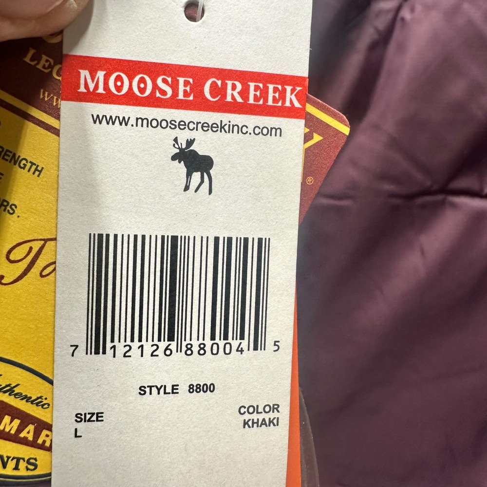 Moose Creek Reversible Down Puffer Vest Mens L Khaki Plum 50/50 Down Feather NWT - Picture 7 of 9